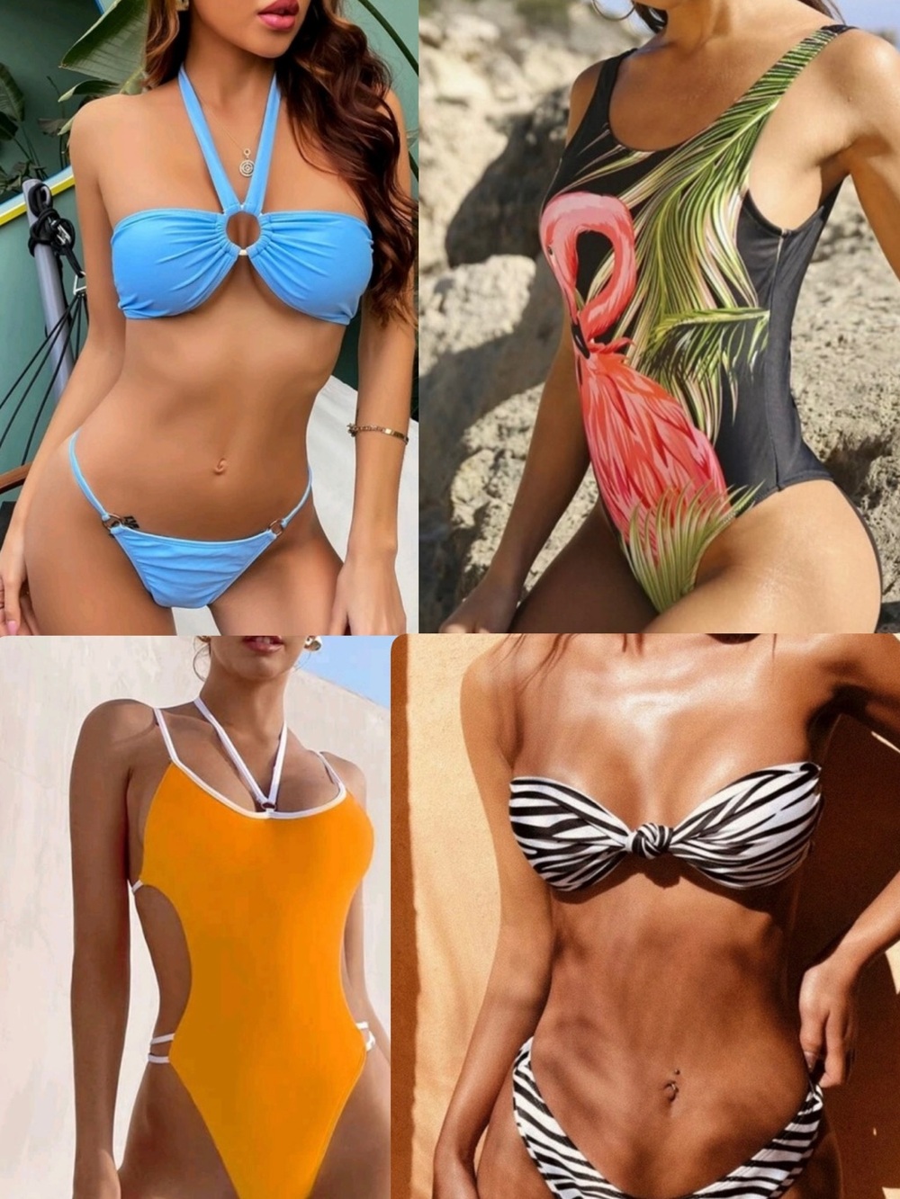 🔥SUMMER SALE🔥Women’s 4 Sets of Swimsuit One Piece and Bikini Bundle